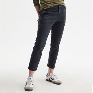 Nili Lotan Tel Aviv Cropped Cotton Ankle Pant Trouser Carbon Grey Size 0